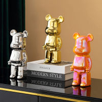 Bearbrick รูปปั้นอุปกรณ์โต๊ะห้องนอนตกแต่งบ้านประติมากรรมนอร์ดิกความคิดศิลปะห้องนั่งเล่นรูปแกะสลักสำหรับเครื่องประดับตกแต่งภายใน