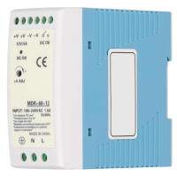 BERM Switch Power Supply Ultra to Thin Rail Industrial with ABS Shell MDR to 60 to 12 60W / 12V / 5A