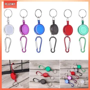 3pcs Badge Reel Key Ring Retractable Heavy Duty Portable ID Card Keys