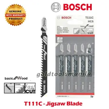 T111c Hcs Wood Cutter Jigsaw Blade for Bosch - China Jigsaw Blade, T-Shank  Blade