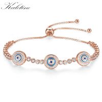 Kaletine Di Lusso ชาย Di Lucky Eye Hamsa Braccialetti ต่อ Le Donne 925เงินสเตอร์ลิง Rotonda Blu CZ Bracciale เทนนิส In Oro Rosa Gioielli Uomini