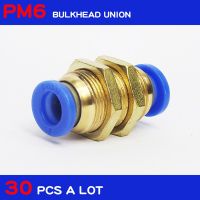 QDLJ-Pm6 High Quality 30pcs 6mm Pneumatic Air Valve Push In Quick Fittings Adapter