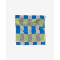 [WARMGREY TAIL] CHECK TOWEL - KHAKI BLUE skl