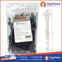 Prolock เคเบิ้ลไทร์แบบหัวลูกศร Push mount cable ties black 4 นิ้ว แพ็ค 100 ชิ้น สีดำ