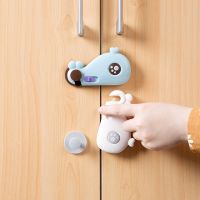 ❁❀♕ 1PCS Baby Safety Cabinet Door Lock Anti-Open Refrigerator Drawer Cartoons Whale Safety Locks Child Protective Safety Buckle