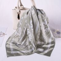 High Quality Silk Scarf Women Small Soft Square Decorative Head Scarf Paisley Print Kerchief Neck Wrap 70*70cm