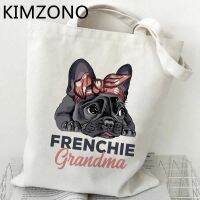 French Bulldog shopping bag canvas shopper grocery bolso bolsa bag sacola bolsas reutilizables jute boodschappentas sacolas