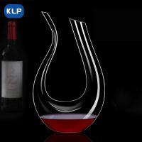 【LZ】卐●  KLP Decanter Crystal Glass com alça Decanter Divisor de vinho tinto sem chumbo Jarro de vinho tinto Garrafa de vinho tinto Estilo europeu doméstico