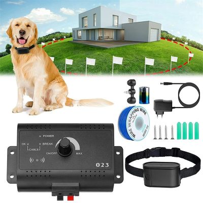 Invisible Wireless Electric Dog Fence System Outdoor Dog Training Remote Control Beep Dog Shock Collar Electric Pet Fence