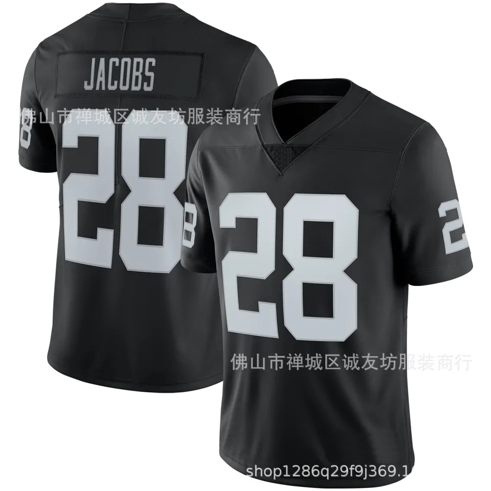 NFL Football Jersey Raiders 28 Black Raiders Josh Jacobs Jersey