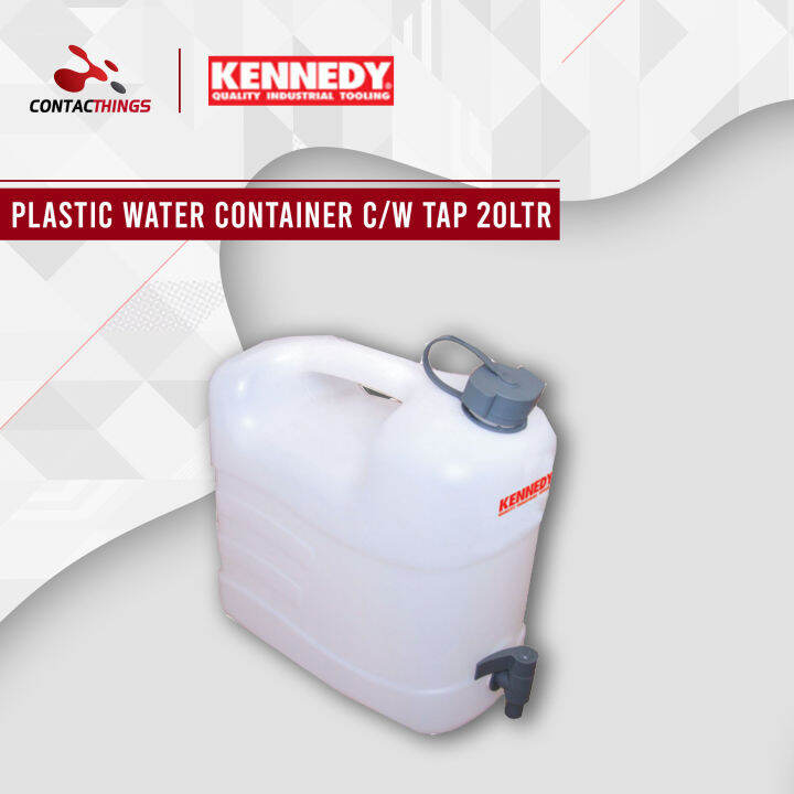 KENNEDY Plastic Water Container C/W Tap 20ltr Lazada