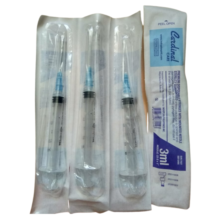 Indoplas Sure-guard Disposable Syringe with Needle 3cc/ml Sold per ...