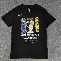 NBA Mens T-Shirt 2021-2022 Championship Golden State Warriors Quick Dry Oversized Basketball Sports Fitness Running Top Stephen Curry Same Style Unisex Fashion Top