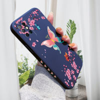 เคส PMP สำหรับ Infinix Note 8 Infinix Note เคสโทรศัพท์ผีเสื้อหลากสีลายดอกพีช8i ปกป้องเคสคลุมทั้งหมดปลอกซิลิโคนน้ำรูปแบบขอบสี่เหลี่ยม