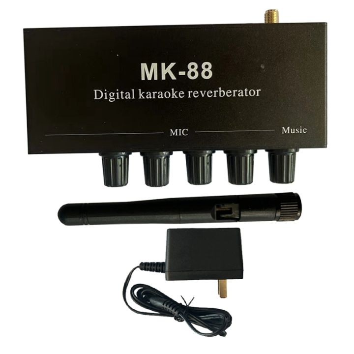 mk-88-bluetooth-coaxial-decoder-audio-amplifier-mixing-board-digital-karaoke-reverberator-stereo-preamplifier-audio-amplifier-mixing-board-with-dc-12v-power-adapter