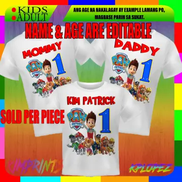 Paw patrol 1st hot sale birthday shirt boy