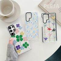 【ใหม่】เคสโทรศัพท์ใสลายผีเสื้อน่ารักสำหรับ Samsung Galaxy S20 S21 Plus S22ฝาครอบกันกระแทกแบบนุ่มเคสป้องกัน Capa