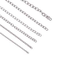 1Set About 6m 6 Sizes Rolo Chains Stainless Steel Chains Metal Chains Unwelded Belcher Chains Hypoallergenic Chain Necklaces for DIY Necklace Jewelry Making 1-1.8mm