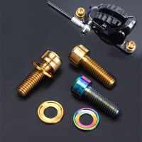 1 Buah Sekrup Titanium Baut Kaliper Rem Cakram M6x20 Mm Sepeda dengan Pencuci Gasket Aksesori Sepeda