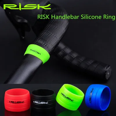 1 Pair RISK Road Bike Handlebar Tape Plugs Anti Slip Silicone Bicycle Handle End Bar Fixed Ring Protection Sleeve