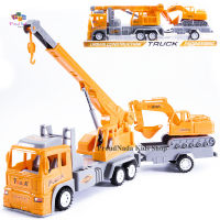 ProudNada Toys รถเครน รถพ่วง รถแม็คโคร รถคอนเทนเนอร์ รถโฟล์คลิฟท์(มี 2แบบ) QUN LIANG URBAN CONSTRUCTION TRUCK ENGINEERING NO.A138