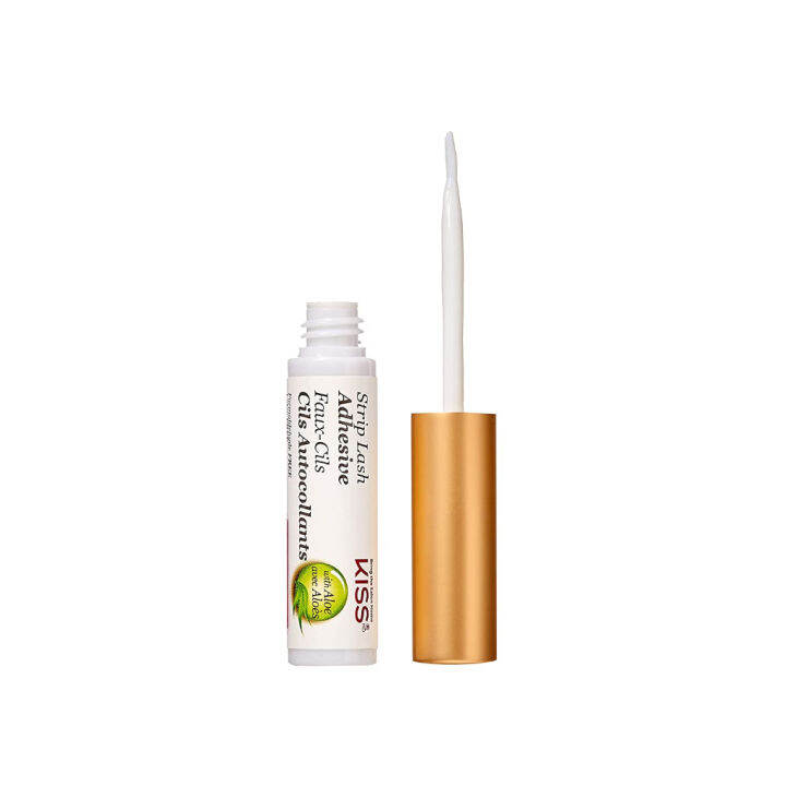 นำเข้า-usa-แท้100-kiss-strip-eyelash-adhesive-กาวติดขนตา-ติดขนตาปลอม-อายไลเนอร์กาว-สีขาว-ติดทน-กันน้ำ-คอสลุค