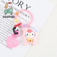 OSSMAX ตุ๊กตาแบบใหม่น่ารักคิตตี้ของขวัญ3D ตุ๊กตา Cinnamoroll Kuromi กุญแจสายคล้องพวงกุญแจน่ารักพวงกุญแจอนิเมะจี้กระเป๋าสไตล์เกาหลี