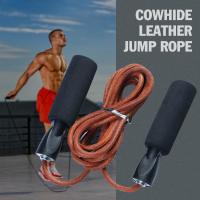 Leather Bearing Skip Rope Speed Skipping Rope Adjustable Weighted Boxing Jump Gym Exercise Warm Up Training 2.7M