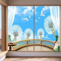 Static frosted glass stickers bathroom bathroom bathroom window stickers anti-light anti-peeping water spray film