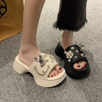 Womens slippers。 รองเท้าแตะพื้นหนาสำหรับผู้หญิง 2023 รองเท้าชายหาดสำหรับผู้หญิงรุ่นใหม่สำหรับฤดูร้อนและฤดูใบไม้ร่วง