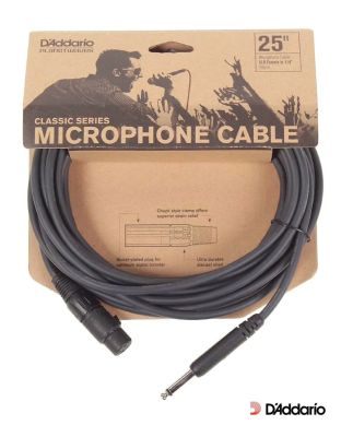 DAddario PW-CGMIC-25 สายไมค์ สายไมโครโฟน ยาว 25 ฟุต (7.62 เมตร) แบบ XLR ตัวเมีย - แจ็ค 1/4 นิ้ว (Classic Series Microphone Cable) ** Designed and Engineered in USA **