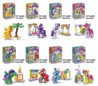 8กล่อง My Little Bony Dream มิตรภาพปราสาทประกอบชุดของเล่น Rainbow Unicorn