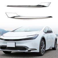 2Piece Car Front Bumper Fog Light Lamp Strip Chrome Trim Decorative Parts Accessories for Prius 60 Series 2023 Accessories