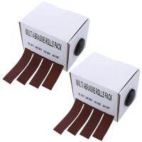 2 set 4 Rolls Sanding Belt Drawable Emery Cloth Sandpaper Dry Abrasive Belt Box Wood Grinding Roll Belts