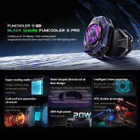 รุ่น Black Shark FunCooler 3 Pro พร้อม RGB Light Fast Cooling Fan Cooler รองรับ APP Control ICE Dock สำหรับ Androidios