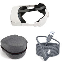 Strap for Oculus Quest 2 Kit Halo Strap Virtual Reality Cable DIY Lens Adjustable Head Strap Carrying Case Bag