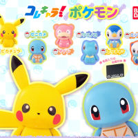 ต้นฉบับโปเกมอนตัวเลขแคปซูลของเล่น Pikachu อะนิเมะแอ็คชั่นหุ่น Slowpoke Squirtle น่ารัก Kawaii แท่น Gashapon ของขวัญ