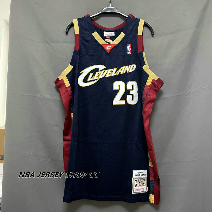 Men's Mitchell & Ness LeBron James Navy Cleveland Cavaliers 2008