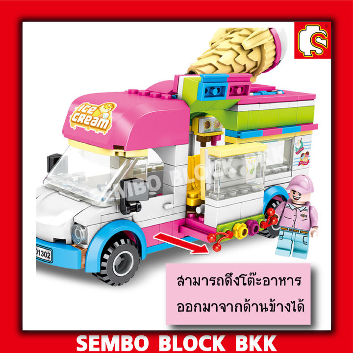 ชุดตัวต่อ-sembo-block-ร้านรถขายไอติม-sd601302-จำนวน-264-ชิ้น