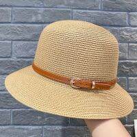 【CW】 New Cap Hat Wide Large Brim Beach Female Fashion Buckle Panama