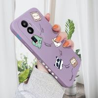 เคสโทรศัพท์สำหรับ OPPO Reno10 Pro + 5G เคสโทรศัพท์ดีไซน์ลายการ์ตูนน่ารักรูปลิงหมีแพนด้ารูปลิงแกะขอบสี่เหลี่ยมปลอกซิลิโคนเหลวคลุมทั้งหมดเคสป้องกันกล้อง