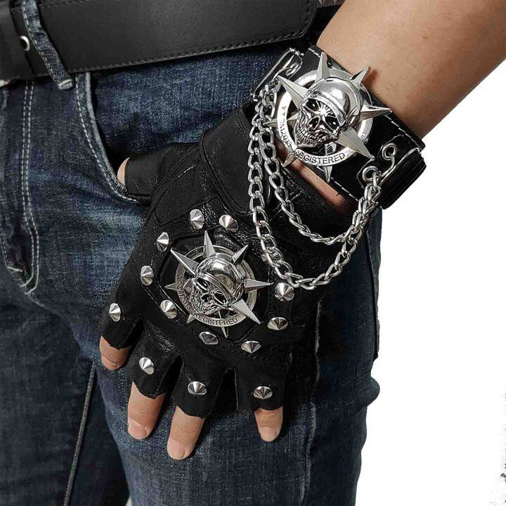 steampunk-biker-leather-gloves-mens-skull-punk-rock-gloves