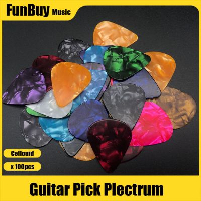 ‘【；】 100Pcs/Box Cellouid ABS Standard Guitar Pick  Acoustic Picks Plectrum Celluloid Ukulele Plectrum Electric Guitar Pick Accessorie