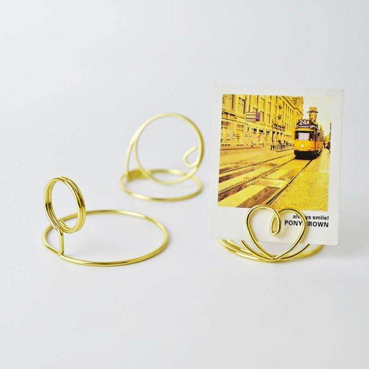 Memo Holder Stand Business Card Organizer Creative Label Holder Metal