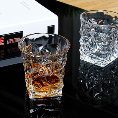 Engraving Originality Classical Whisky Cups Beautiful Household Transparent Beer Vodka Glassware Bar Personality Wine Glass