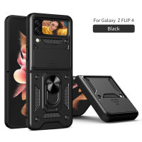 Samsung Galaxy Z Flip4 5G Case,Robust Shield with Sliding Cover Camera Lens and Rotating Bracket Protective Case