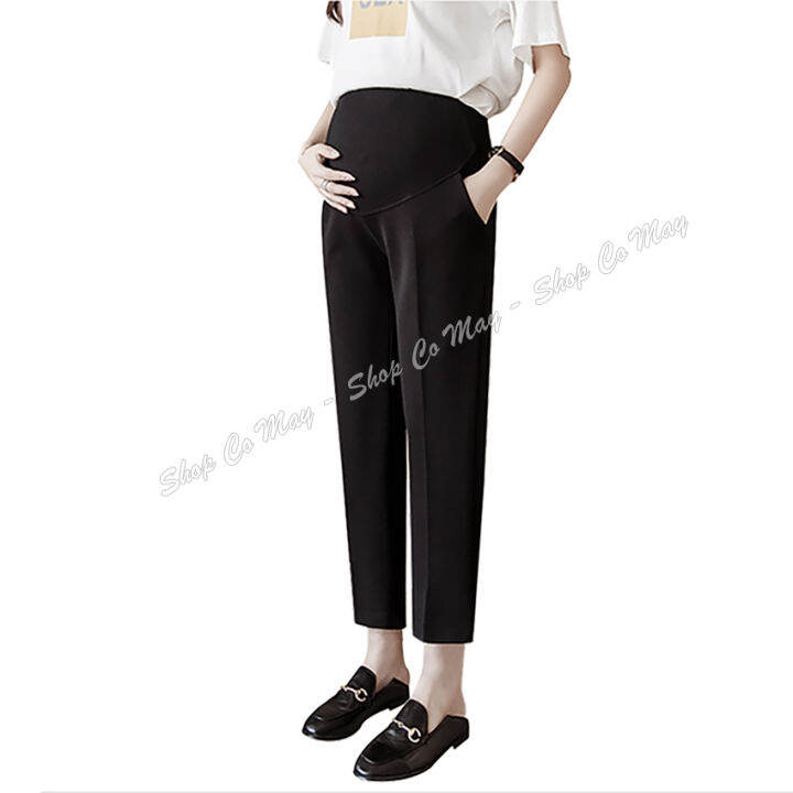 Quần Baggy Bầu Có Chun Điều Chỉnh Đẹp Mát (Dài, 9 Tấc) - Quần Bầu Công Sở |  Lazada.Vn