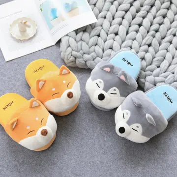 Heated corgi online slippers