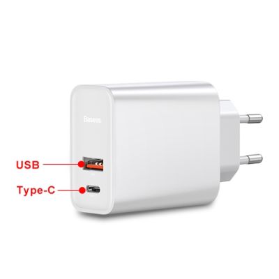 【 Mall】Baseus Quick Charge 4.0 3.0 USB Charger 5A for 30W QC 4.0 3.0 Quick Charger PD 3.0 Fast Charger for