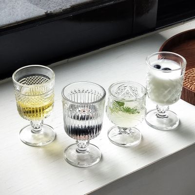 【CW】♂  4pcs Goblet Glass Wine Glasses Shot Cocktail Juice New